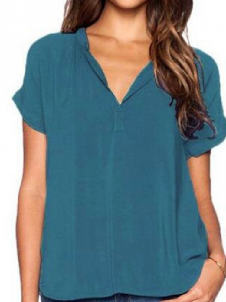 Vneck drape blouse